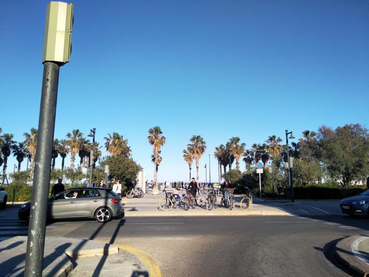Acogedor Estudio A Metros De La Playa, Con Zonas Comunes Y Terraza 3B Valencia Exterior foto